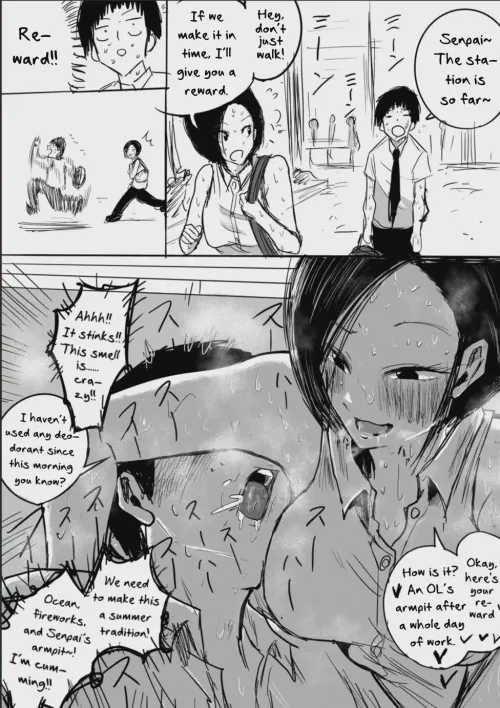 Senpai armpits after job really sweaty and delicious