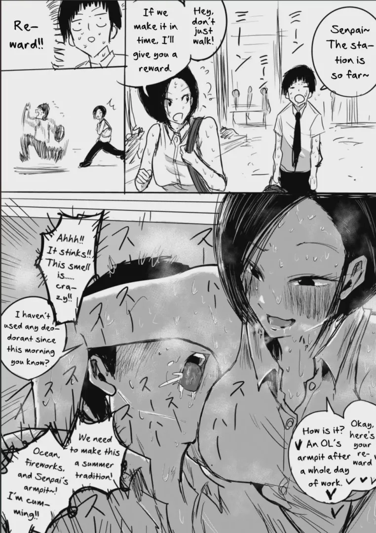 Senpai armpits after job really sweaty and delicious