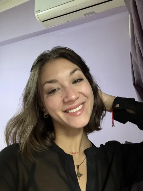 smiling because it's a good morning already