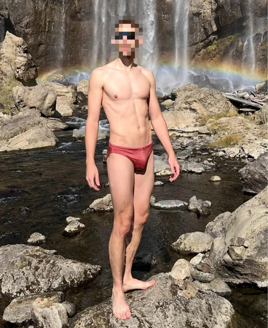 Waterfall swimming
