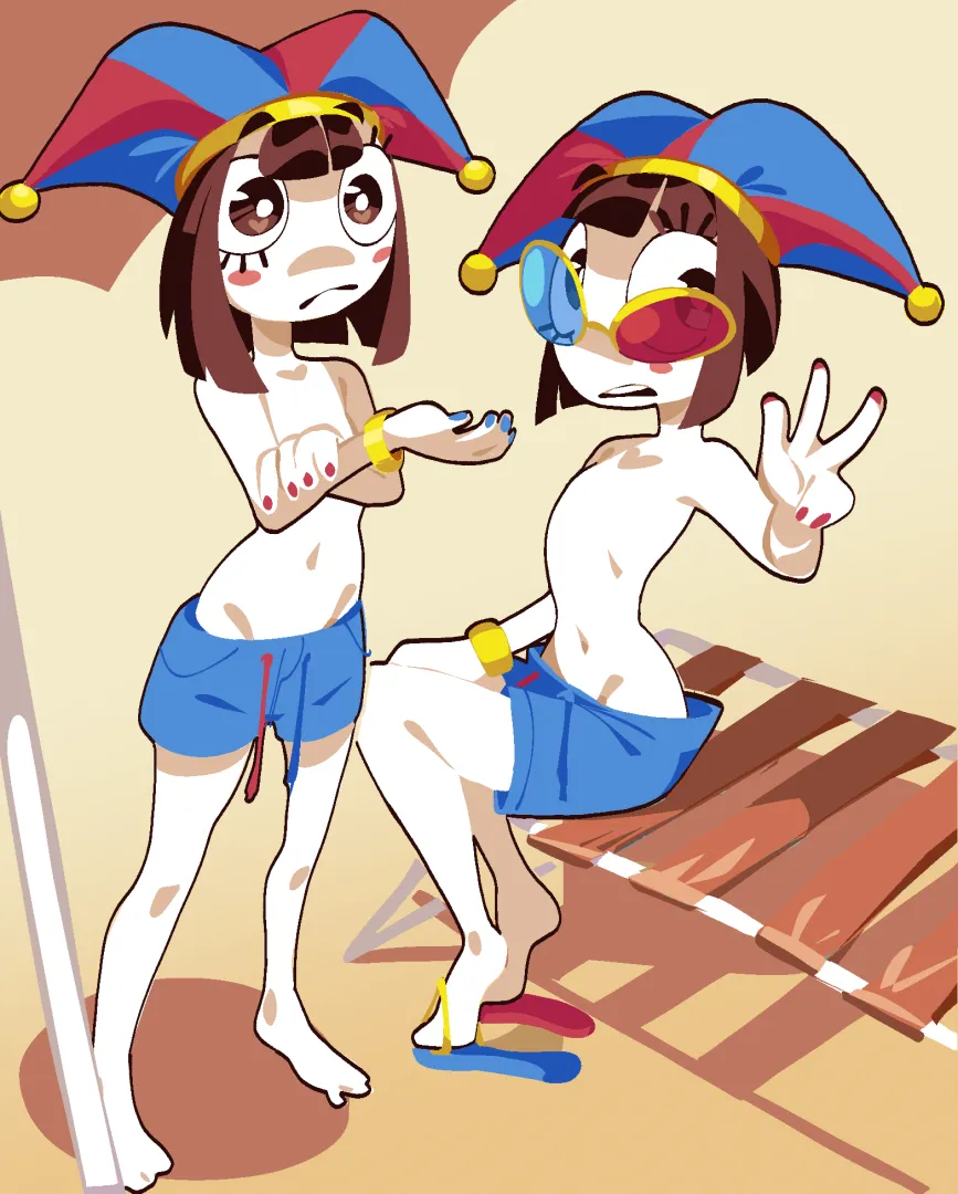 When you want to participate of the Mens Swimsuit Challenge but your host said no nipples