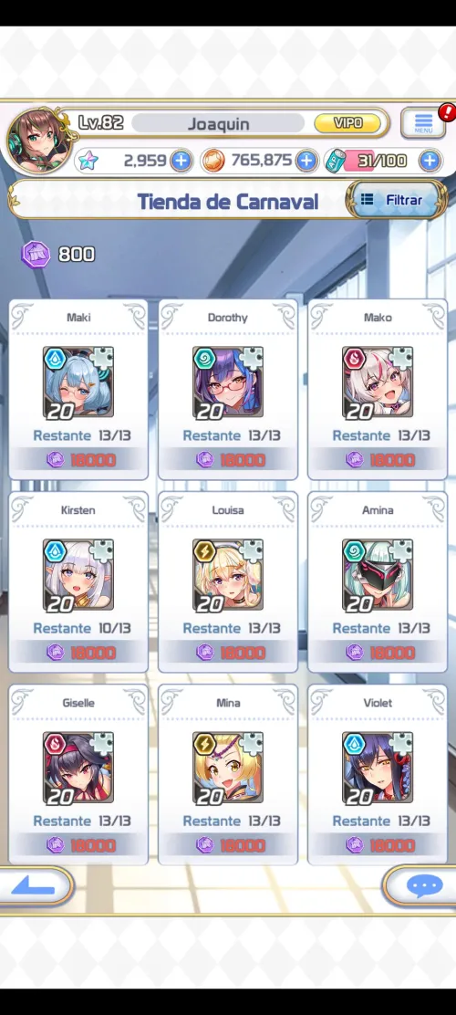 Alguna recomendación de cual chica sacar? (Ya sea por el meta O cual tiene mejor nivel de modelo O belleza)