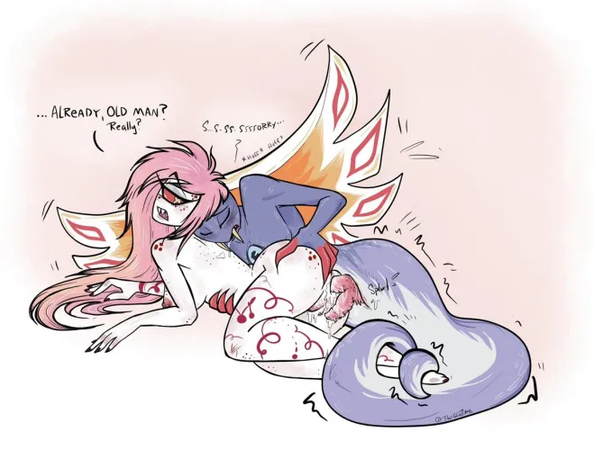 Cherri excites Pentious a little too much~(art by Twiggietime)