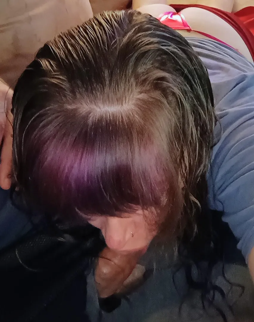 Hot pink cock sucking