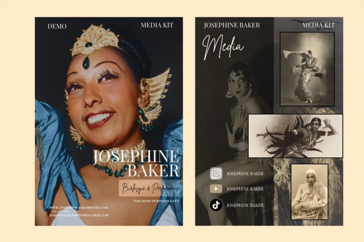 I realized I love designing media kits & websites for performers… so I made these. Would love your thoughts ✨