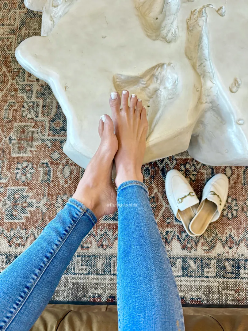 Long day at the design firm. Finally kicked off my loafers… who is going to rub my arches while I review these final floor plans? 