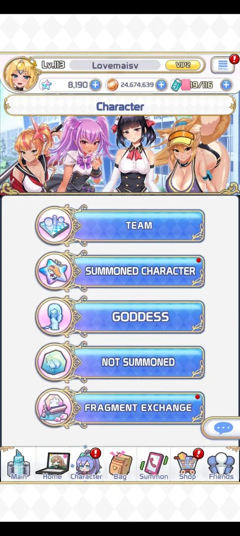 Me gusta mucho que las chicas clasicas se mantengan en los menus (posiblemente solo es por flojera xd)