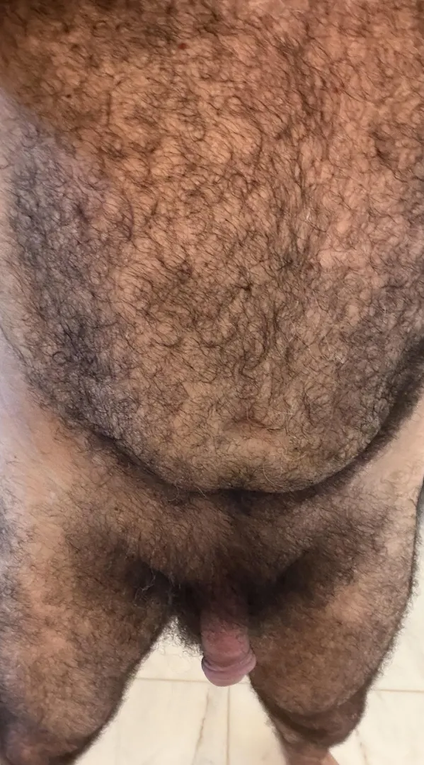 My hairy softie and my big belly.