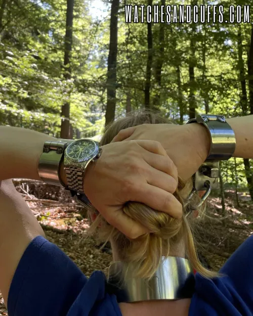 (OC) Enjoying some heavy metal bondage in the woods