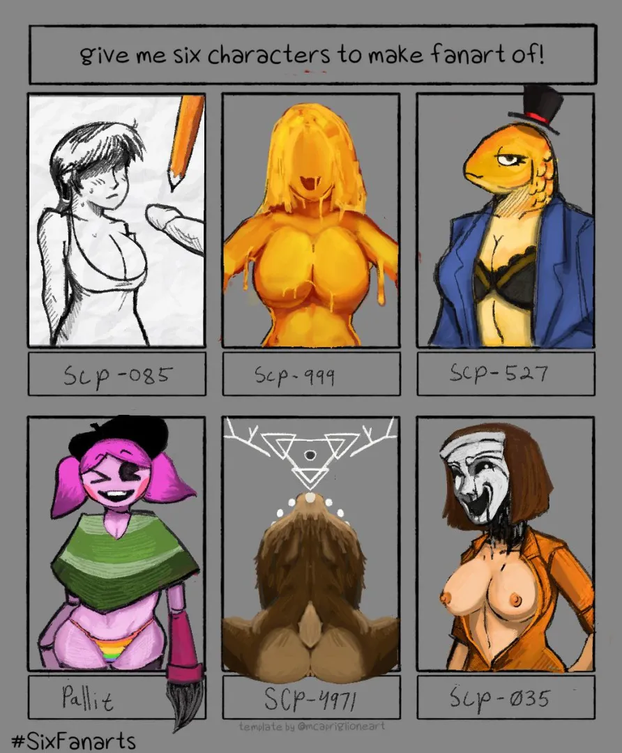 Six Characters fanart - SCP Girls: part 4 by me