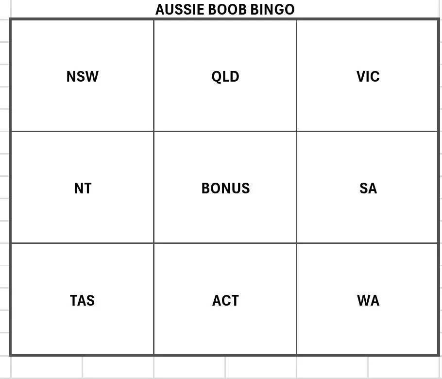 Sure it's time to start a local game of Boob Bingo!