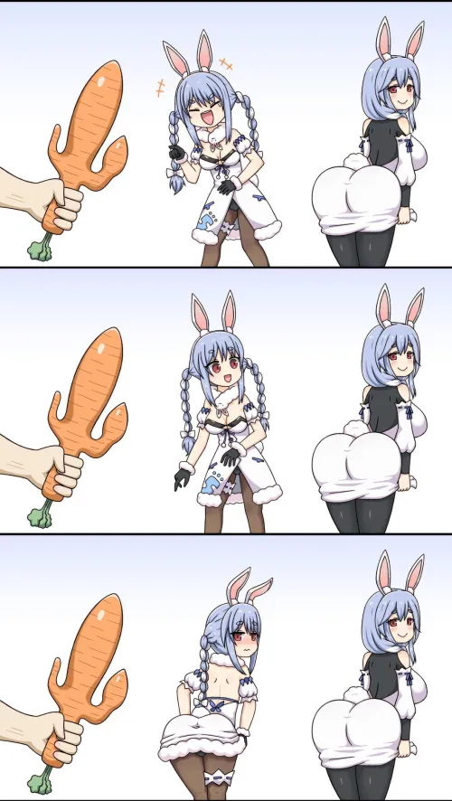 The ole carrot trick!