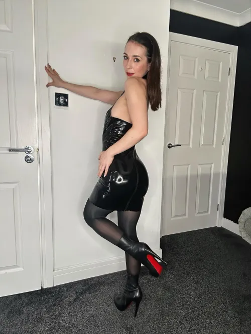Tight black latex dress forever sexy