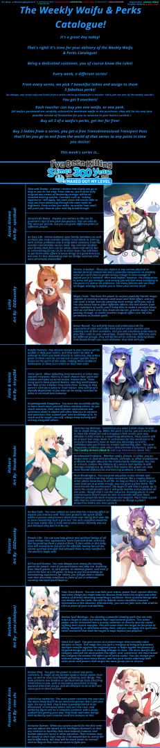 Weekly Waifu & Perks Catalogue Week 208: I've Been Killing Slimes for 300 Years and Maxed Out My Level